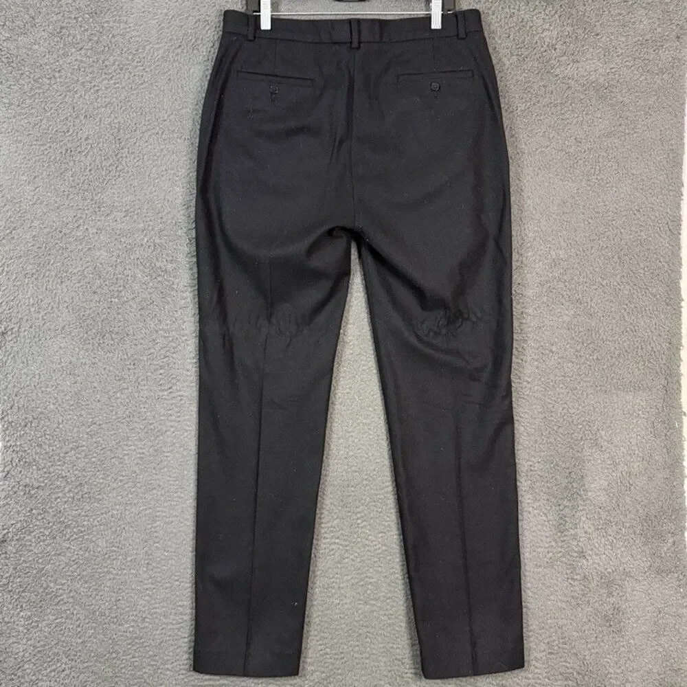 Vtg Polo Ralph Lauren Dress Pants Mens 34x34 Black Straight Fit Flannel Wool